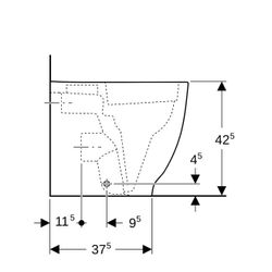 Geberit Acanto Stand-WC Tiefspüler, erhöht, wandbündig, geschlossene Form, Rimfree T... GEBERIT-500602012 4022009353228 (Abb. 1)
