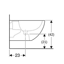 Geberit Acanto Wandbidet geschlossene Form, Tiefe 51cm, Überlauf sichtbar, Weiß... GEBERIT-500601012 4022009352016 (Abb. 1)