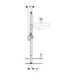 Geberit Duofix Element für Waschtisch 112cm, für Metall-, Holzständerwände, Standarm... GEBERIT-111430002 4064746029882 (Abb. 1)