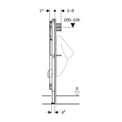 Geberit Duofix Element für Urinal, 112-130cm universell, für Metall-, Holzständerwän... GEBERIT-111616002 4064746030802 (Abb. 1)