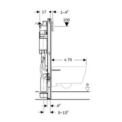 Geberit Duofix Element für Wand-WC 112cm, für Metall-, Holzständerwände, mit Sigma U... GEBERIT-111350006 4064746029691 (Abb. 1)