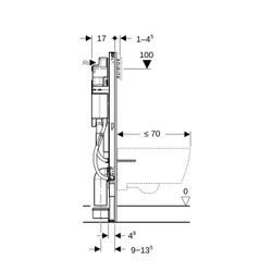 Geberit Duofix Element für Wand-WC, 112cm, mit Sigma UP-Spülkasten 12cm, barrierefre... GEBERIT-111375006 4064746029776 (Abb. 1)