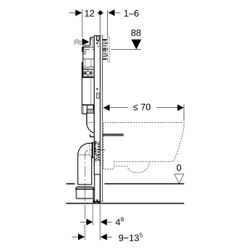 Geberit Duofix Element für Bambini Kinder-Wand-WC, 97cm, mit Sigma Unterputzspülkast... GEBERIT-111923006 4064746031519 (Abb. 1)