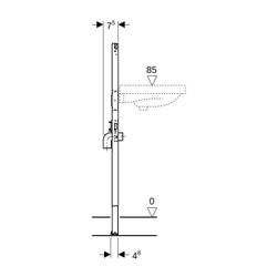 Geberit Duofix Element für Waschtisch, 112cm schmale Ausführung, Standarmatur... GEBERIT-111266002 4064746029349 (Abb. 1)