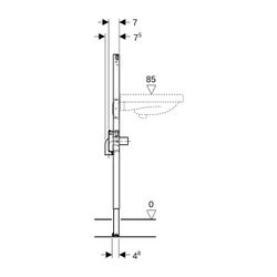 Geberit Duofix Element für Waschtisch, 112cm, elektronische Standarmatur mit UP-Funk... GEBERIT-111551002 4064746030383 (Abb. 1)