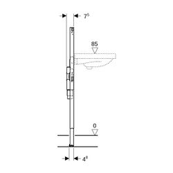 Geberit Duofix Element für Waschtisch 112cm für Metall-, Holzständerwände, Standarma... GEBERIT-111480002 4064746030048 (Abb. 1)