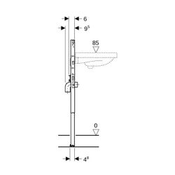 Geberit Duofix Montageelement für Waschtisch, 82-98x50x7,5cm, Stahl, beschichtet, 11... GEBERIT-111485002 4064746030055 (Abb. 1)