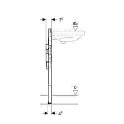 Geberit Duofix Element für Waschtisch, 82-98cm Standarmatur, mit UP-Siphon... GEBERIT-111489002 4064746030086 (Abb. 1)
