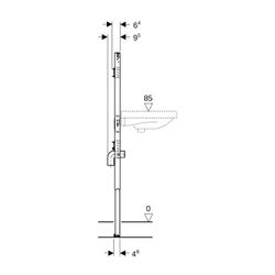 Geberit Duofix Element für Waschtisch 130cm für Metall-/Holzständerw., Wandarmatur A... GEBERIT-111477002 4064746030024 (Abb. 1)