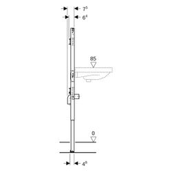 Geberit Duofix Element für Waschtisch 130cm für Metall-/Holzständerw., Wandarmatur A... GEBERIT-111477002 4064746030024 (Abb. 1)