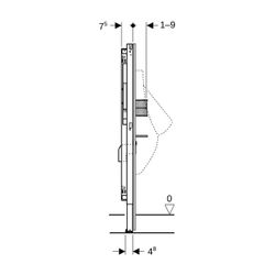 Geberit Duofix Element für Urinal, 112-130cm universell, für verdeckte Urinalsteueru... GEBERIT-111689002 4064746031007 (Abb. 1)