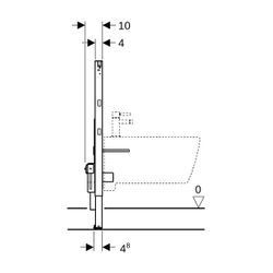 Geberit Duofix Montageelement für Bidet, 82cm, Stahl, beschichtet, 111515002... GEBERIT-111515002 4064746030192 (Abb. 1)