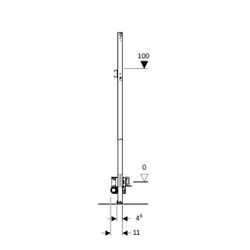 Geberit Duofix Element für Dusche, 130cm, mit CleanWall Wandablauf, Wandarmatur Aufp... GEBERIT-111589002 4064746030703 (Abb. 1)