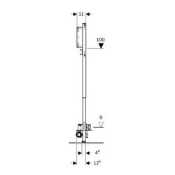 Geberit Duofix Element für Dusche, 130cm Metall-/Holzständerw., Wandablauf, Wandarma... GEBERIT-111580002 4064746030628 (Abb. 1)