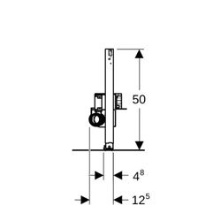 Geberit Duofix Element für Dusche, 50cm, für Metall-/Holzständerw., mit Wandablauf, ... GEBERIT-111591002 4064746030710 (Abb. 1)