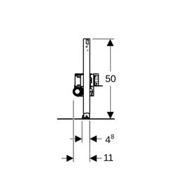 Geberit Duofix Element für Dusche, 50cm, mit CleanWall Wandablauf, für Estrichhöhe a... GEBERIT-111593002 4064746030734 (Abb. 1)