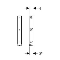 Geberit Fußverlängerung Duofix, 20cm, Stahl, 111848002... GEBERIT-111848002 4064746031304 (Abb. 1)