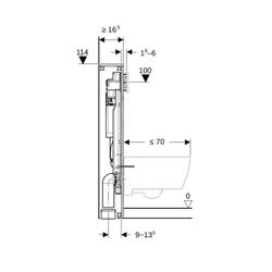 Geberit GIS Element für Wand-WC 114cm mit Sigma Unterputzspülkasten 12cm... GEBERIT-461311006 4064746032998 (Abb. 1)