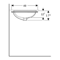 Geberit VariForm Unterbauwaschtisch, rechteckig Breite 58cm, Tiefe 49cm, ohne Hahnlo... GEBERIT-500765002 4025416302919 (Abb. 1)