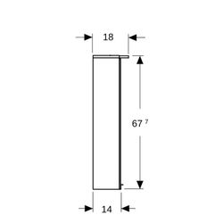 Geberit Option Basic Spiegelschrank, Beleuchtung, 2 Türen, 56x67,7x18cm, CEE 7/4,7/3... GEBERIT-500258001 4025416355489 (Abb. 1)