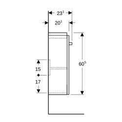 Geberit Renova Compact Unterschrank für Handwaschbecken Tür verk. Ausl. 408x605x231c... GEBERIT-501924421 4025410905543 (Abb. 1)