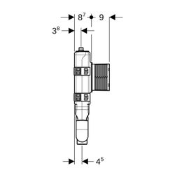 Geberit HS50 Hygienespülung mit Sensor d 50mm, Anschluss 1 Wasseranschluss rechts... GEBERIT-616274001 4025410735898 (Abb. 1)