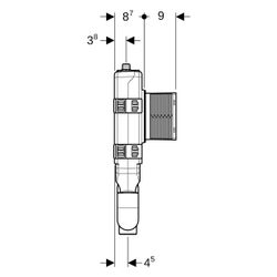 Geberit Hygienespülung HS10, 24V, 2 Wasseranschlüsse, DN 50, 48,5x8,7cm, 616277001... GEBERIT-616277001 4025410710277 (Abb. 1)