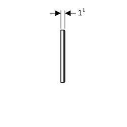 Geberit Abdeckplatte für Hygienespülung aus Kunststoff, Alpinweiß... GEBERIT-616222111 4025416589860 (Abb. 1)