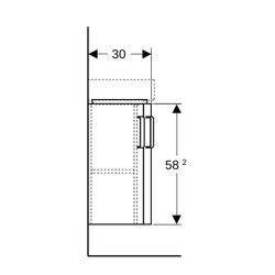 Geberit Renova Compact Unterschrank Eckhandwaschbecken 2 Türen 425x604x33cm Weiß lac... GEBERIT-862132000 4022009327496 (Abb. 1)
