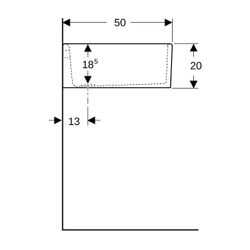 Geberit Publica Mehrzweckbecken mit Überlauf 60x20x50cm... GEBERIT-361360000 4022009080520 (Abb. 1)