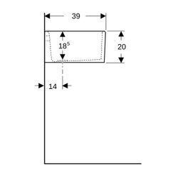 Geberit Publica Mehrzweckbecken mit Überlauf 50x20x39cm... GEBERIT-361350000 4022009080513 (Abb. 1)