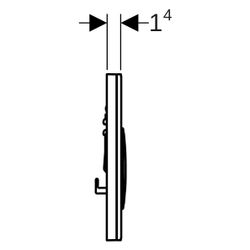 Geberit Drückerplatte Sigma50 mit 2-Mengen-Spülung, Weiß, Metallfarbe verchromt... GEBERIT-115884SI1 4025416793397 (Abb. 1)
