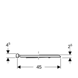 Geberit Renova Comfort WC-Sitzring barrierefrei, eckiges Design, Befestigung von unt... GEBERIT-572840000 4022009353402 (Abb. 1)