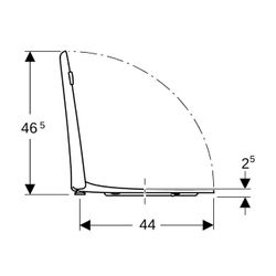 Geberit Renova Comfort WC-Sitz barrierefrei, antibakteriell, Befestigung von unten, ... GEBERIT-572850000 4022009354119 (Abb. 1)