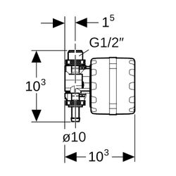 Geberit HS01 Hygienespülung Steuereinheit Außendurchmesser, 10mm... GEBERIT-616291001 4025410944856 (Abb. 1)