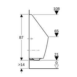 Geberit Tamina Urinal mit integrierter Steuerung, Generatorbetrieb Tiefe 37cm, Abgan... GEBERIT-116144001 4025416696094 (Abb. 1)