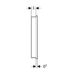 Geberit Wandbedienpanel für Geberit AquaClean Sela, Weiß/Glas... GEBERIT-147041SI1 4025416816218 (Abb. 1)