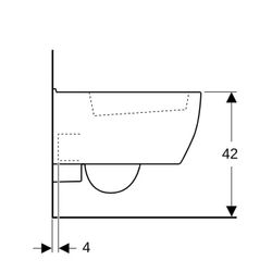 Geberit iCon Wand-WC Tiefspüler, verkürzte Ausladung, geschlossene Form, Tiefe 49cm,... GEBERIT-204030000 4022009313529 (Abb. 1)