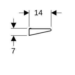 Geberit Renova Wandablage, 60x7x13,5cm, Weiß... GEBERIT-299260000 4022009074826 (Abb. 1)