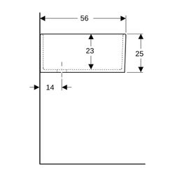Geberit Publica Mehrzweckbecken mit zwei Becken und Überlauf 90x25x56cm... GEBERIT-350490000 4022009077650 (Abb. 1)