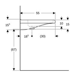Geberit Renova Comfort Square Waschtisch barrierefrei, Breite 75cm, Tiefe 55cm, ohne... GEBERIT-128576600 4022009351576 (Abb. 1)