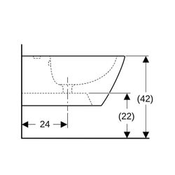 Geberit Smyle Square Wandbidet geschlossene Form, Tiefe 54cm, Überlauf sichtbar, Wei... GEBERIT-500209011 4025416425861 (Abb. 1)