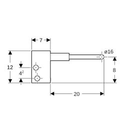 Geberit Anschlussbox d 20mm, d1 16mm, d2 20mm Typ T PE-RT II, Al, PE-RT II... GEBERIT-619371001 4025416600824 (Abb. 1)