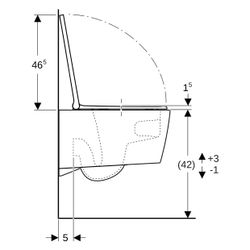 Geberit ONE Set Wand-WC Tiefspüler, geschlossene Form, TurboFlush, mit WC-Sitz, Weiß... GEBERIT-500201011 4025416301653 (Abb. 1)