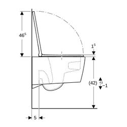 Geberit ONE Set Wand-WC Tiefspüler, geschlossene Form, TurboFlush, mit WC-Sitz, Hoch... GEBERIT-500202011 4025416301660 (Abb. 1)