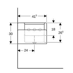 Geberit Bambini Spiel-/Waschlandschaft für 3 Waschtischarmaturen Becken links 139x41... GEBERIT-430300016 4022009330441 (Abb. 1)