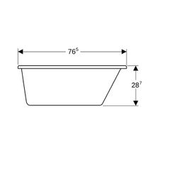 Geberit Bambini asymmetrische Badewanne, Breite 47cm, Alpinweiß... GEBERIT-406010016 4022009295849 (Abb. 1)