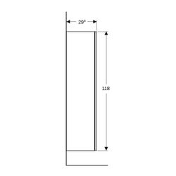 Geberit Smyle Square Mittelhochschrank mit 1 Tür, 36x118x29,9cm, Nussbaum hickory Me... GEBERIT-500361JR1 4025416432340 (Abb. 1)