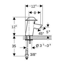 Geberit Bambini Waschtischarmatur Batteriebetrieb, mehrfarbig mit Mischer... GEBERIT-577650000 4022009335415 (Abb. 1)