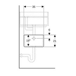 Geberit Publica Gipsfangbecken Unterteil, 25x21x35cm... GEBERIT-362512000 4022009080551 (Abb. 1)